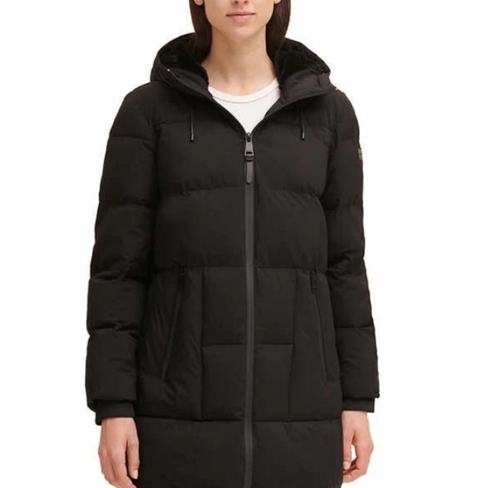 DKNY Ladies' Parka Puffer Jacket, Black, X-Large